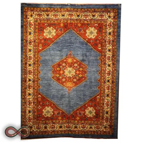 قالیچه دستبافت سه متری طرح تک گل کد 97