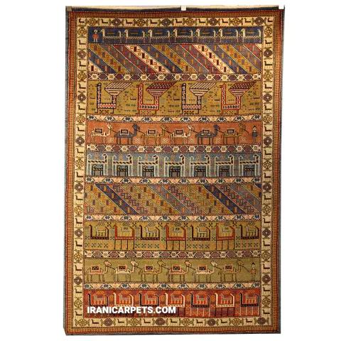 فرش دستبافت سه متری محرمات کاروان کد 42