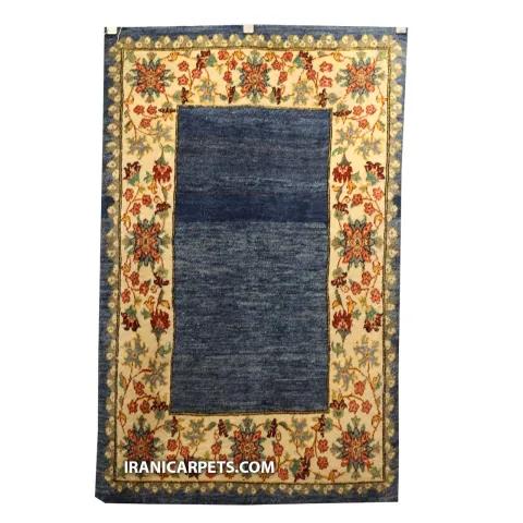 فرش دستبافت زرع و نیم کف ساده کد 55