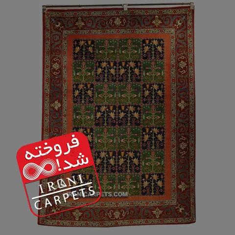 فرش دستبافت سه متری خشتی قدیمی (کارکرده) کد 27