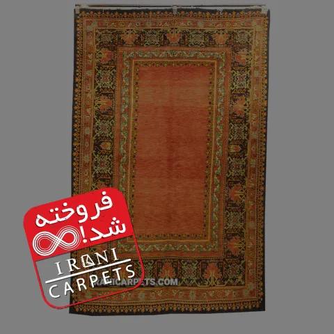 فرش دستبافت سه و نیم متری کف ساده (کارکرده) کد 17