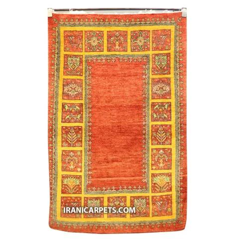 فرش دستبافت یک و نیم متری کف ساده کد 51