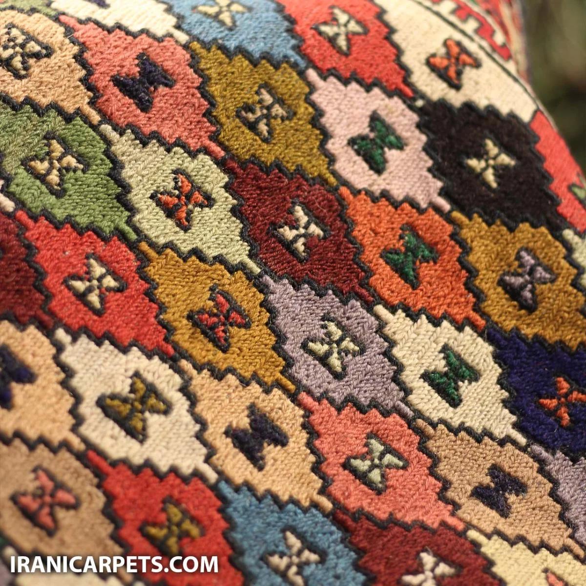 گلیم ورنی دستباف یک متری کد 78 — تصویر 4