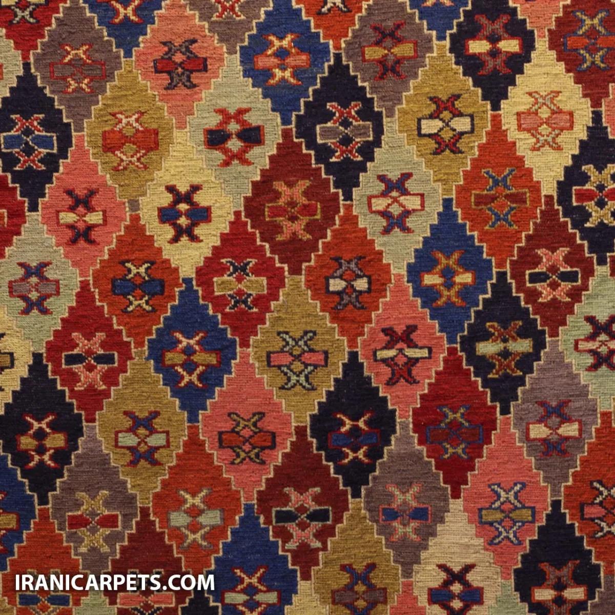گلیم ورنی دستباف دو و نیم متری کد 69 — تصویر 2