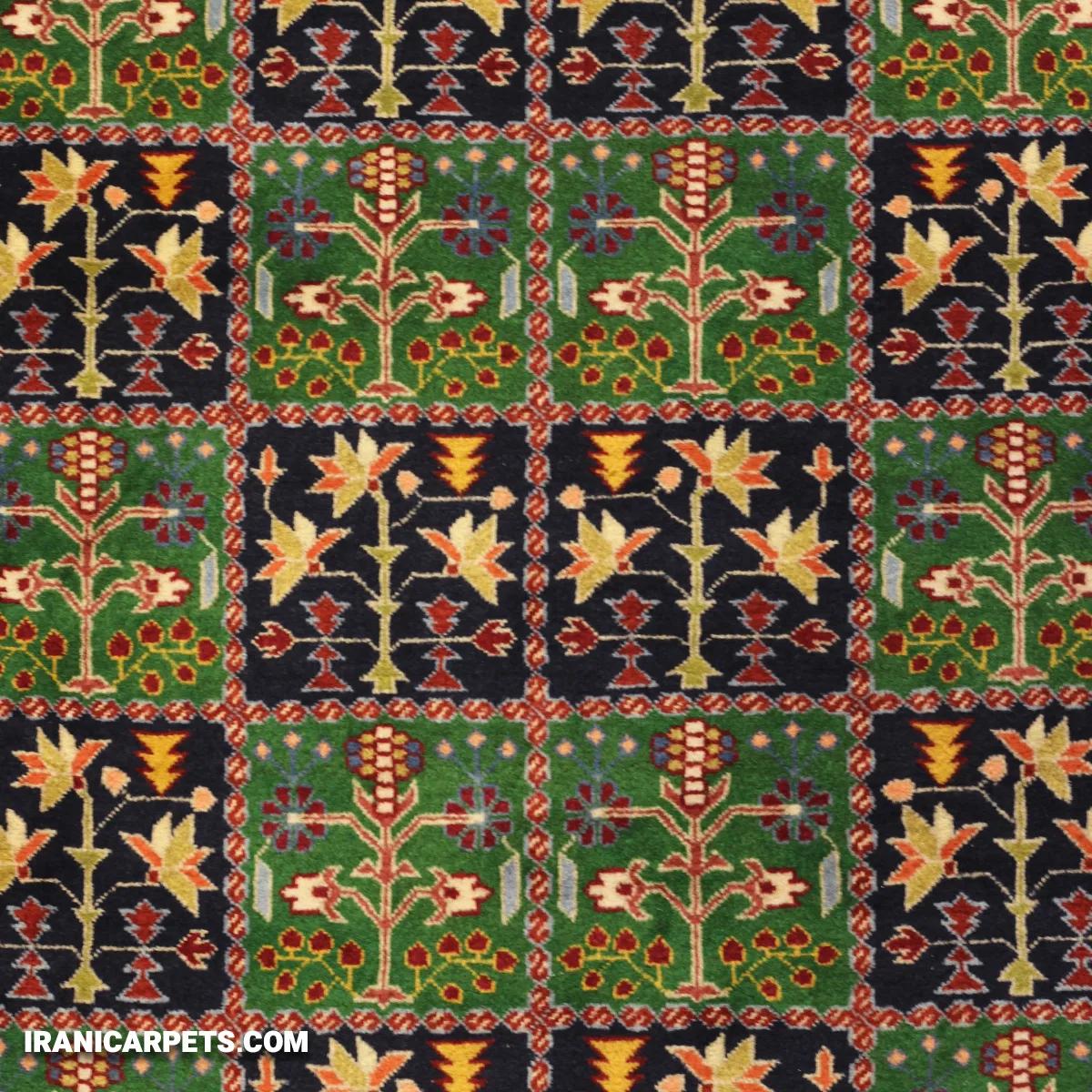 Handwoven 3 Meter Antique Checkerboard Carpet - Code 27 — image 2
