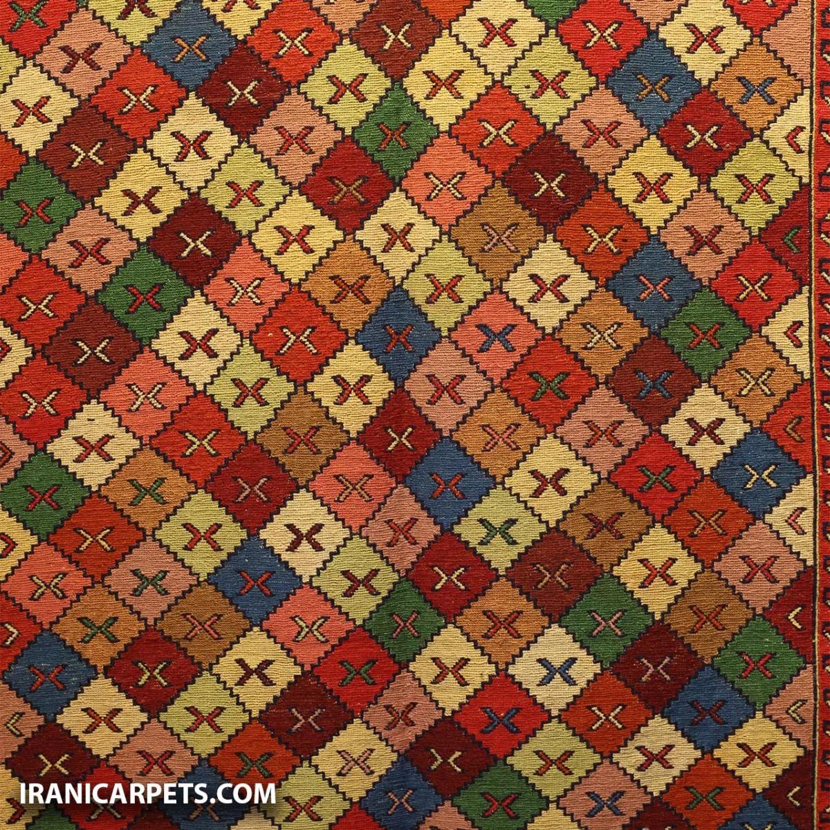 گلیم ورنی دستباف دو و نیم متری کد 77 — تصویر 2