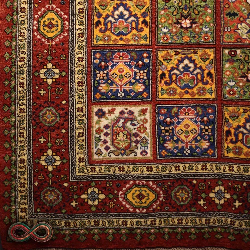 قالیچه دستبافت سه متری طرح خشتی کد 92 — تصویر 3