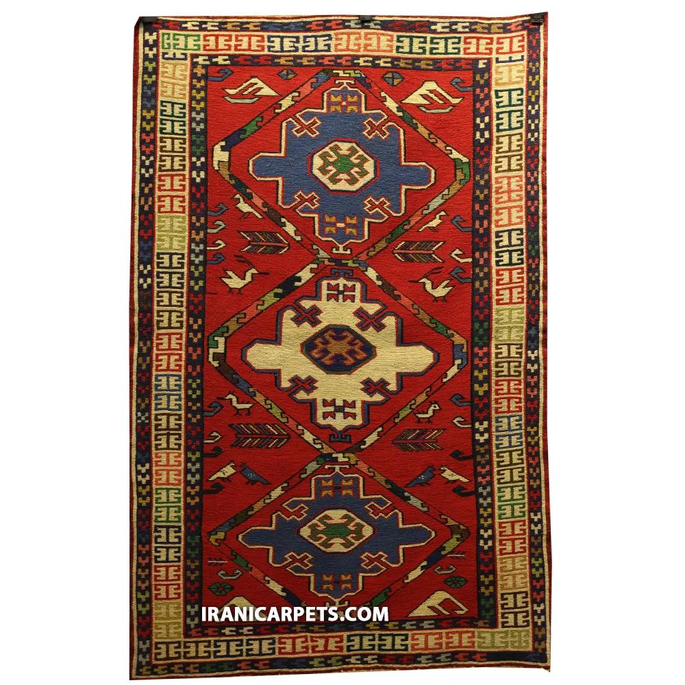 گلیم ورنی دستباف یک و نیم متری کد 102 — تصویر 1
