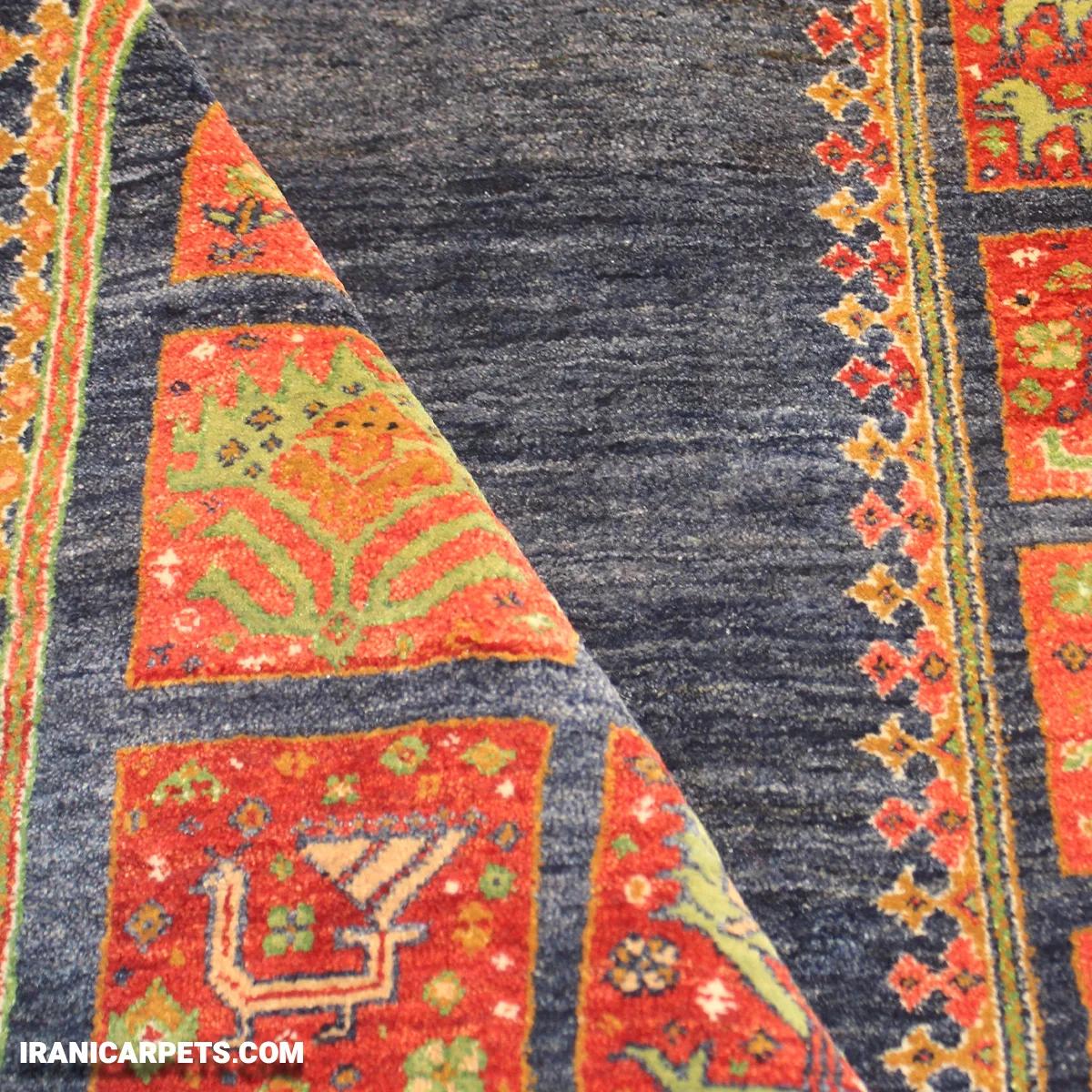 فرش دستبافت یک و نیم متری کف ساده کد 8 — تصویر 4