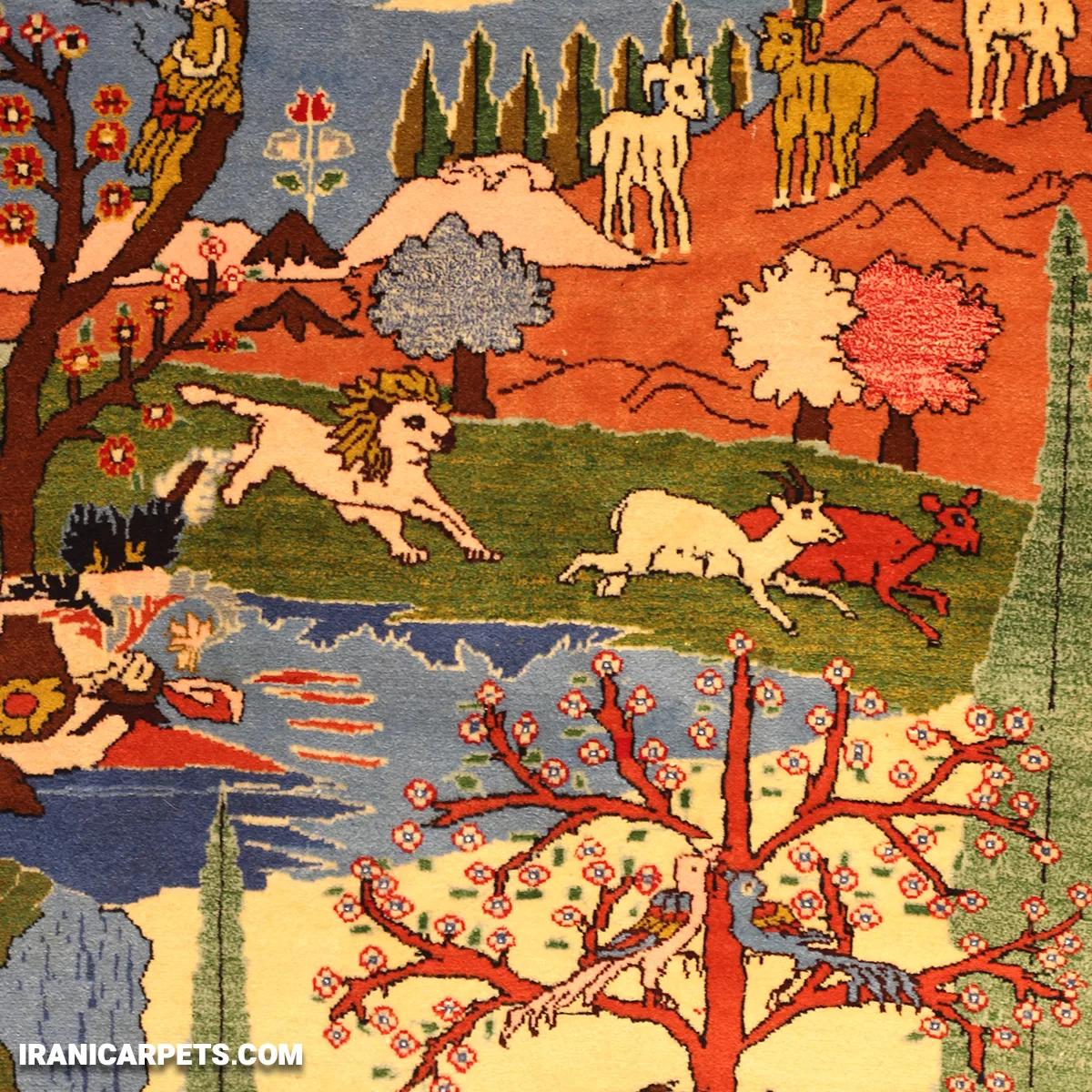 Handwoven 3 Meter Hunting Scene Carpet - Code 32 — image 2