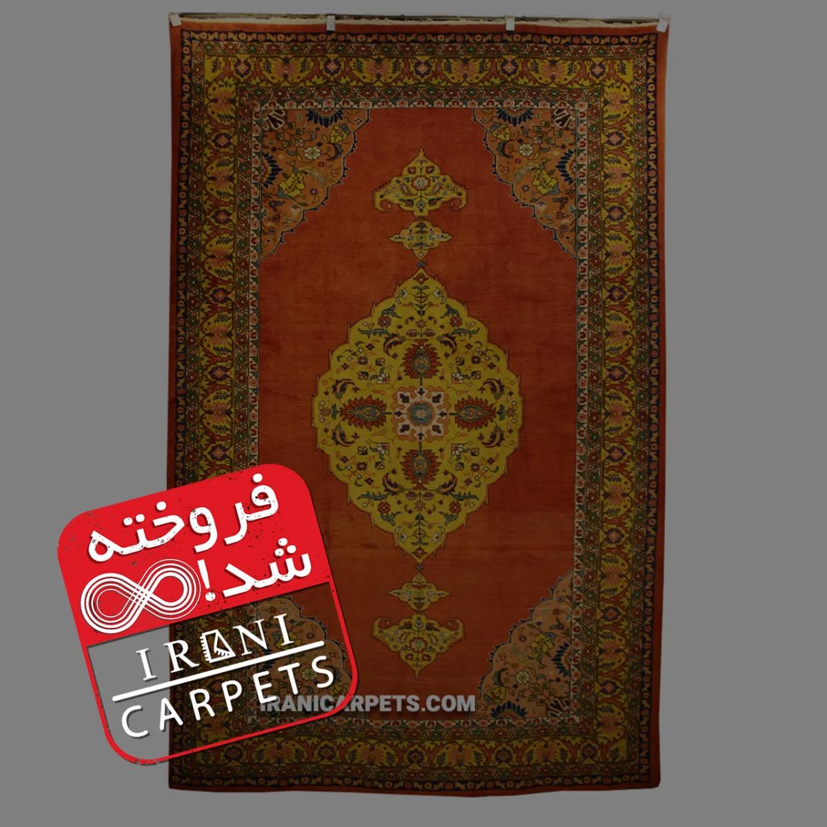 فرش دستبافت شش متری تک گل مشگین کد 20 — تصویر 1