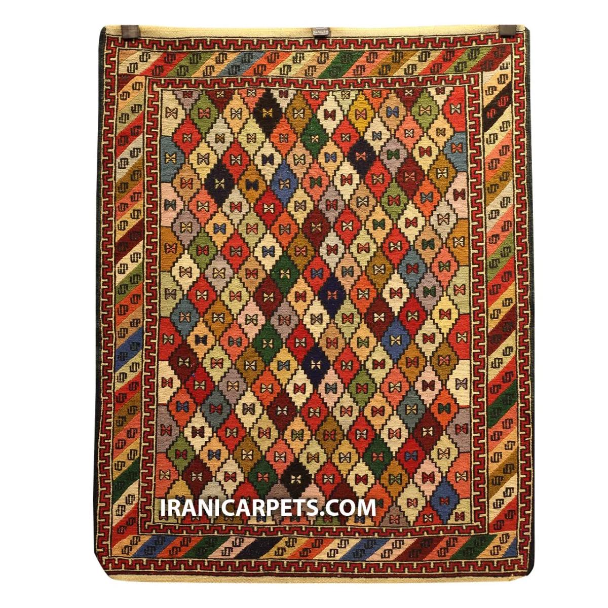 گلیم ورنی دستباف یک متری کد 78 — تصویر 1