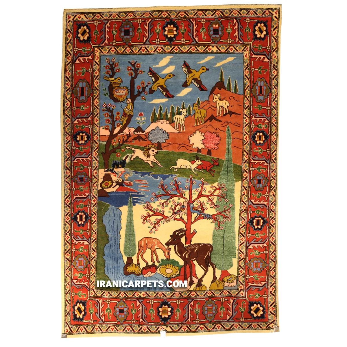 Handwoven 3 Meter Hunting Scene Carpet - Code 32 — image 1
