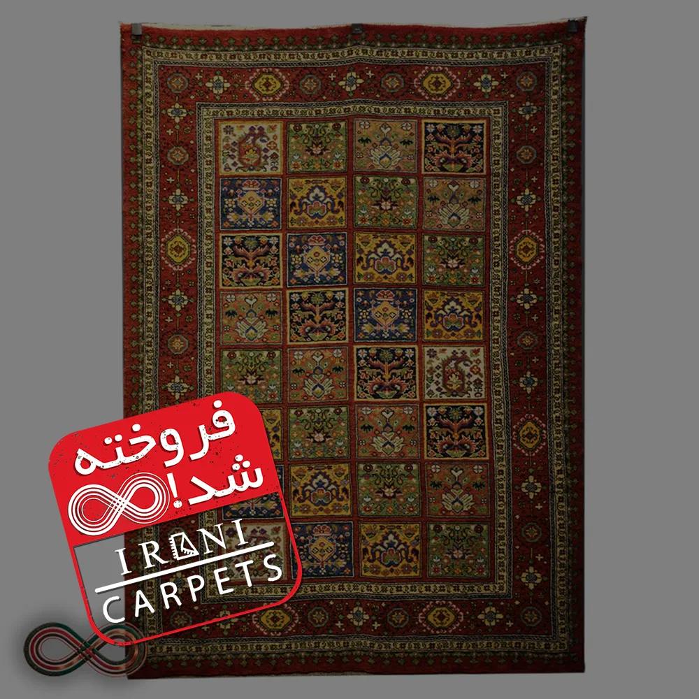 قالیچه دستبافت سه متری طرح خشتی کد 92 — تصویر 1