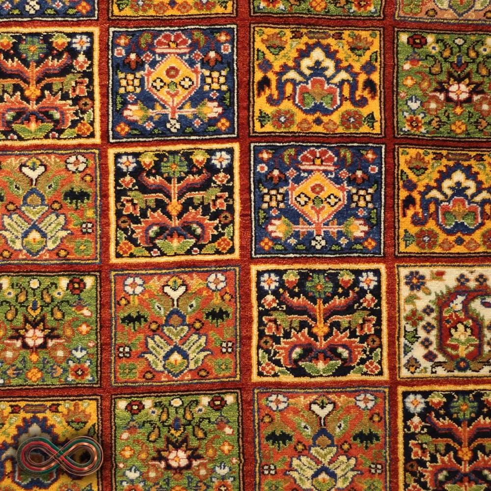 قالیچه دستبافت سه متری طرح خشتی کد 92 — تصویر 2