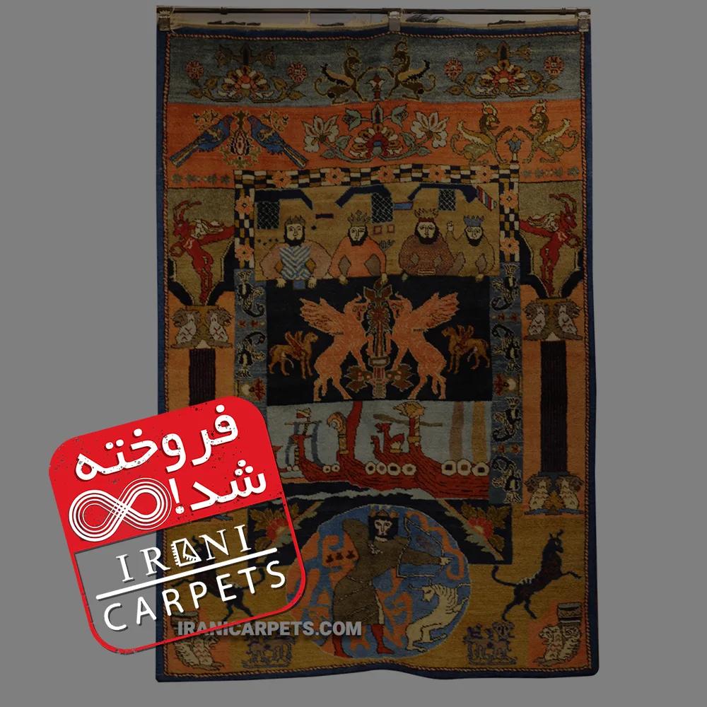 فرش دستبافت دو و نیم متری طرح تصویری کد 39 — تصویر 1