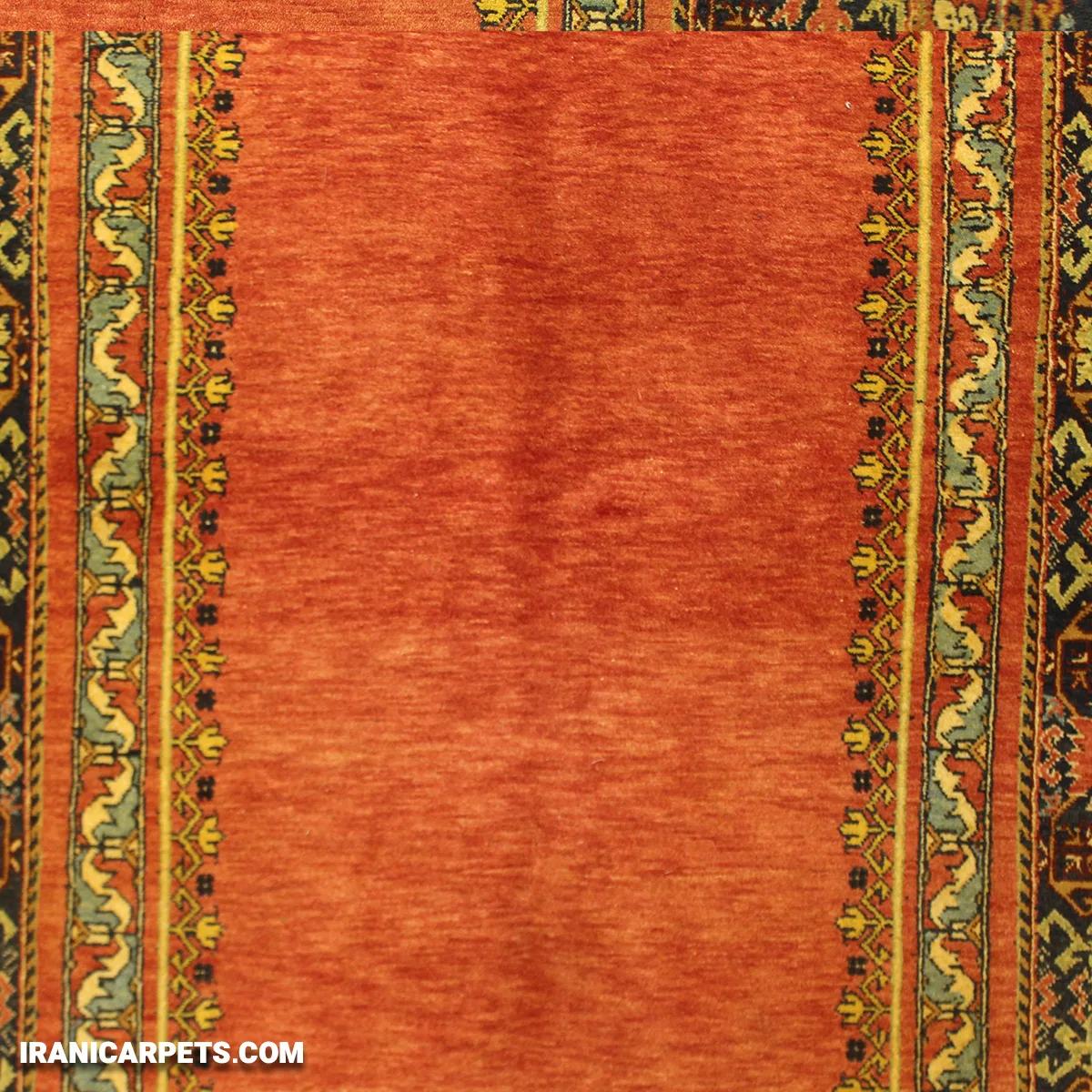 فرش دستبافت سه و نیم متری کف ساده (کارکرده) کد 17 — تصویر 2