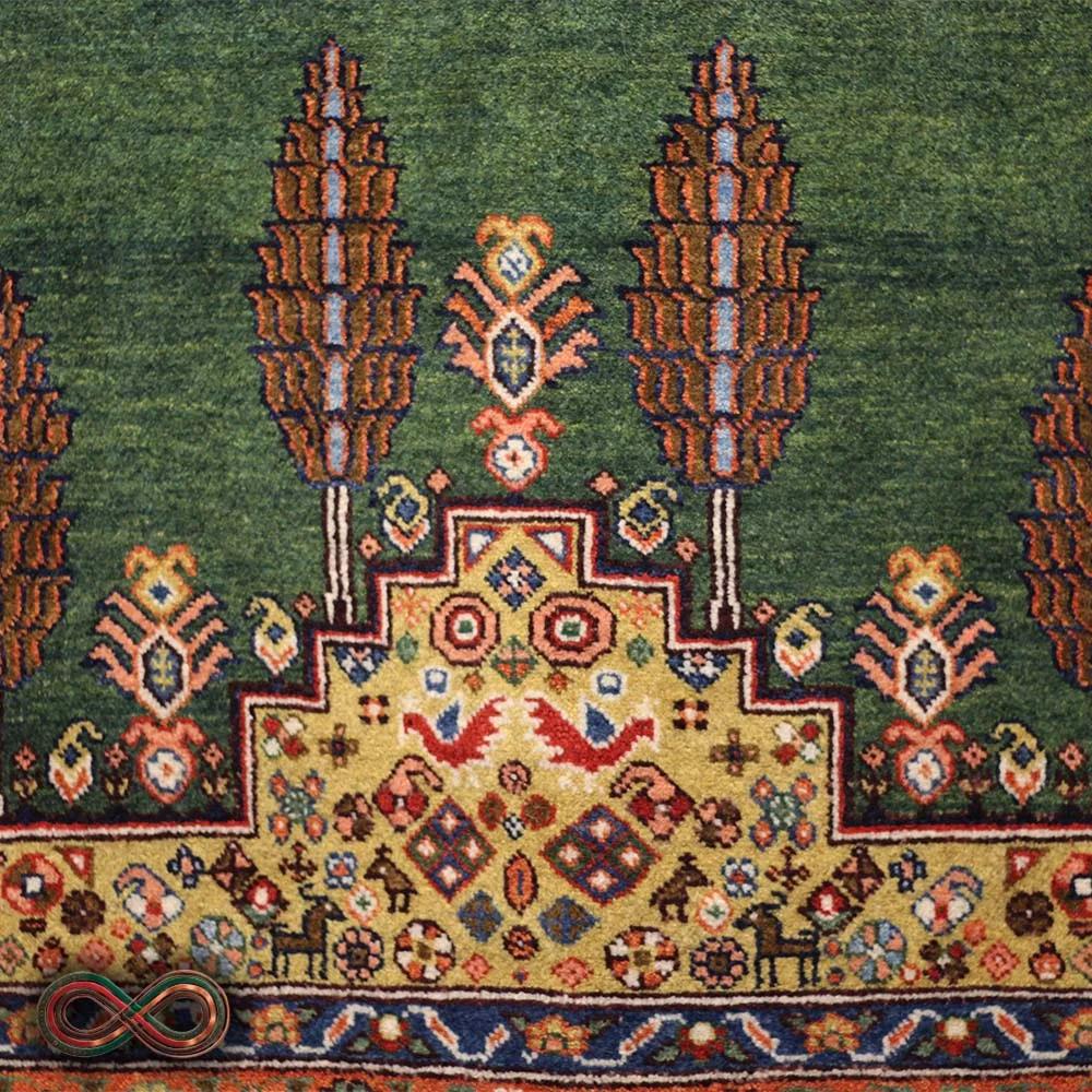 قالیچه دستبافت سه متری کف ساده سرو کد 95 — تصویر 4