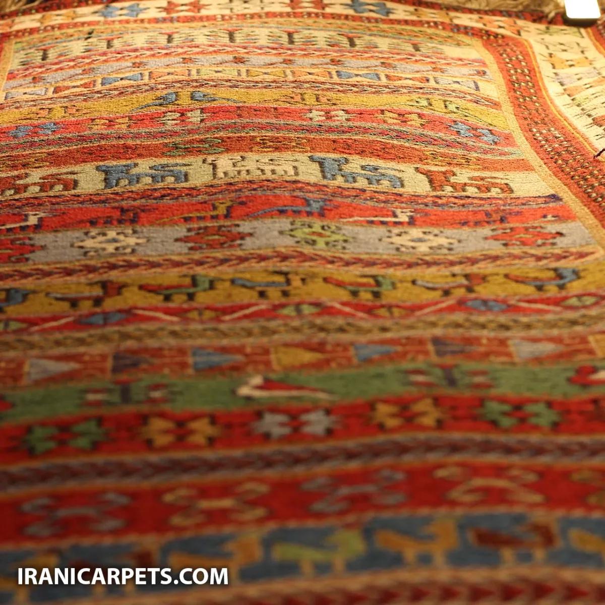 گلیم ورنی دستباف دو و نیم متری کد 80 — تصویر 4