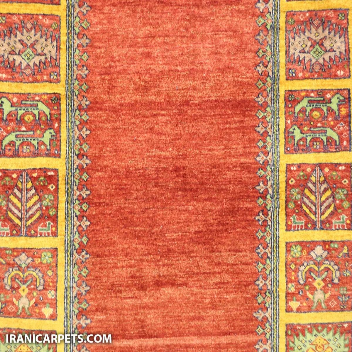فرش دستبافت یک و نیم متری کف ساده کد 51 — تصویر 2