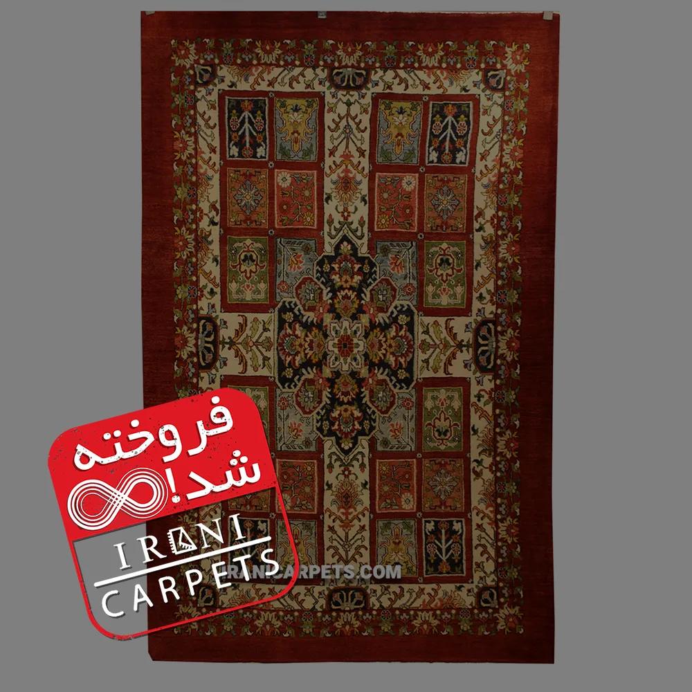 فرش دستبافت سه و نیم متری خشتی ترنجدار کد 14 — تصویر 1