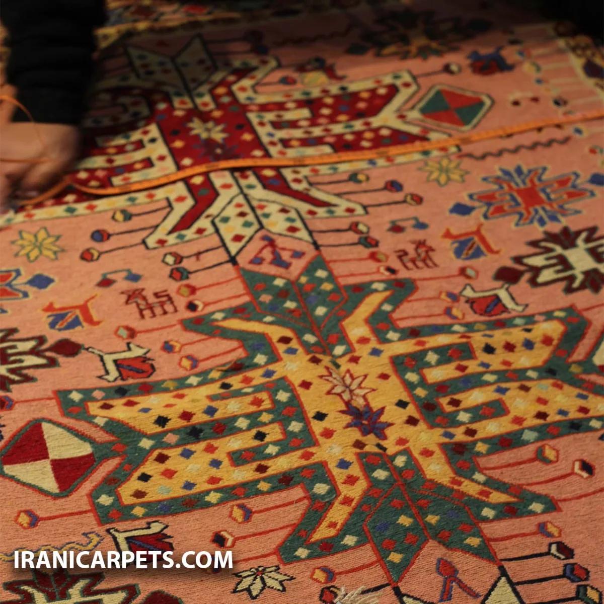 گلیم ورنی دستباف دو و نیم متری کد 75 — تصویر 4
