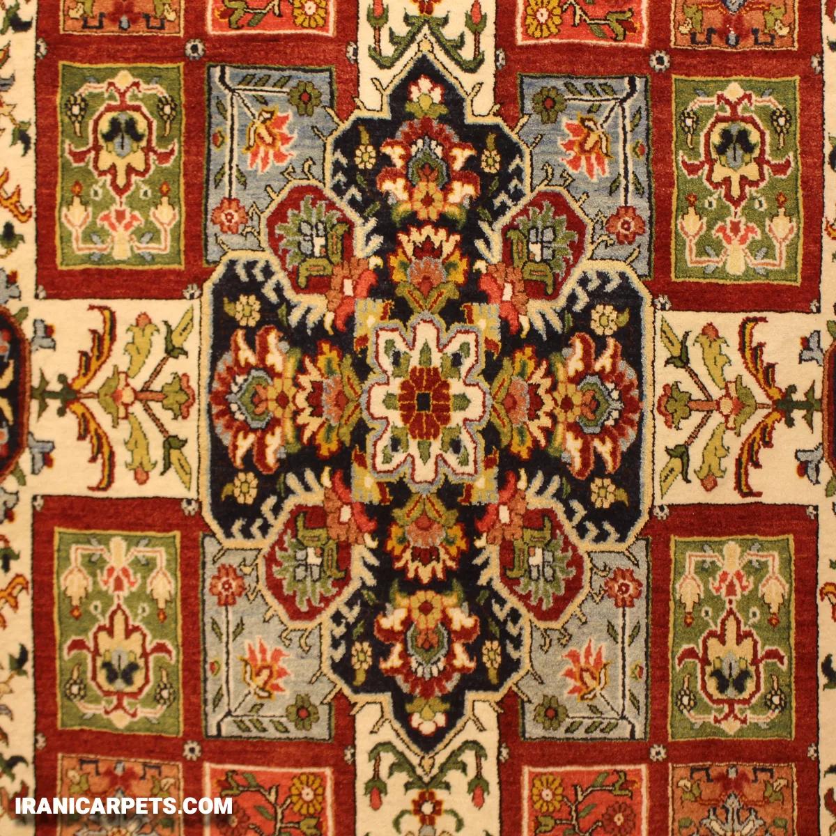 Handwoven 3.5 Meter Medallion Checkerboard Carpet - Code 14 — image 2