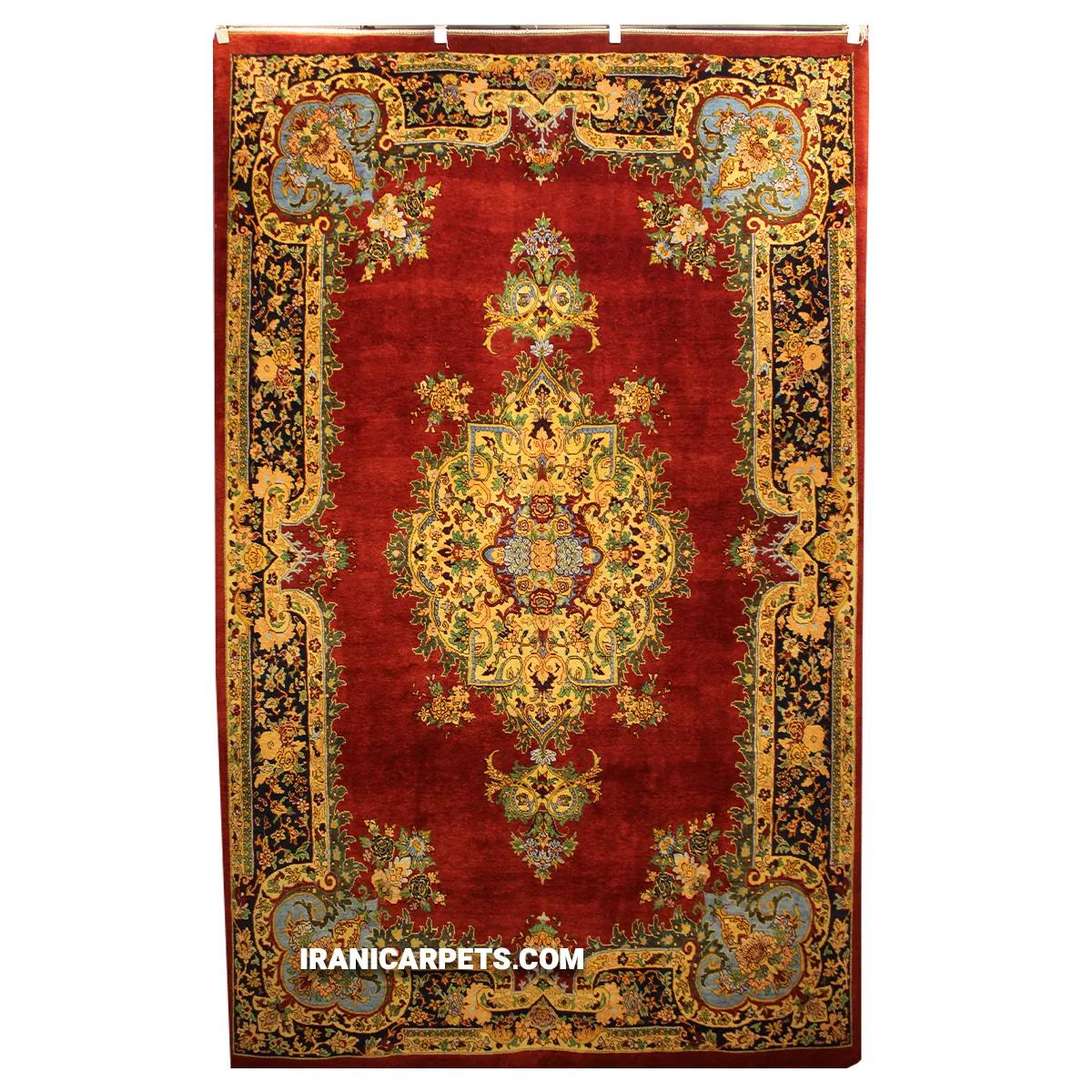 Handwoven 6.5 Meter Daste Gol Darbari Carpet - Code 24 — image 1