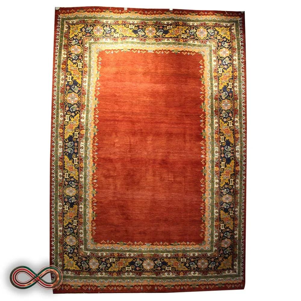 فرش دستبافت شش و نیم متری کف ساده کد 90 — تصویر 1