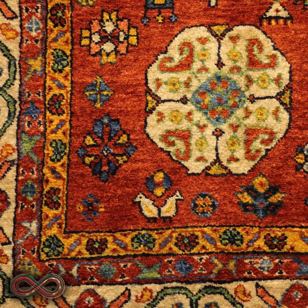 قالیچه دستبافت سه متری طرح تک گل کد 97 — تصویر 3