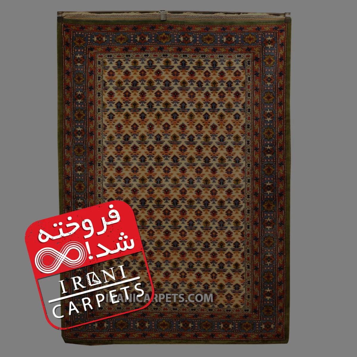 فرش دستبافت سه متری گل گلیمی کد 44 — تصویر 1