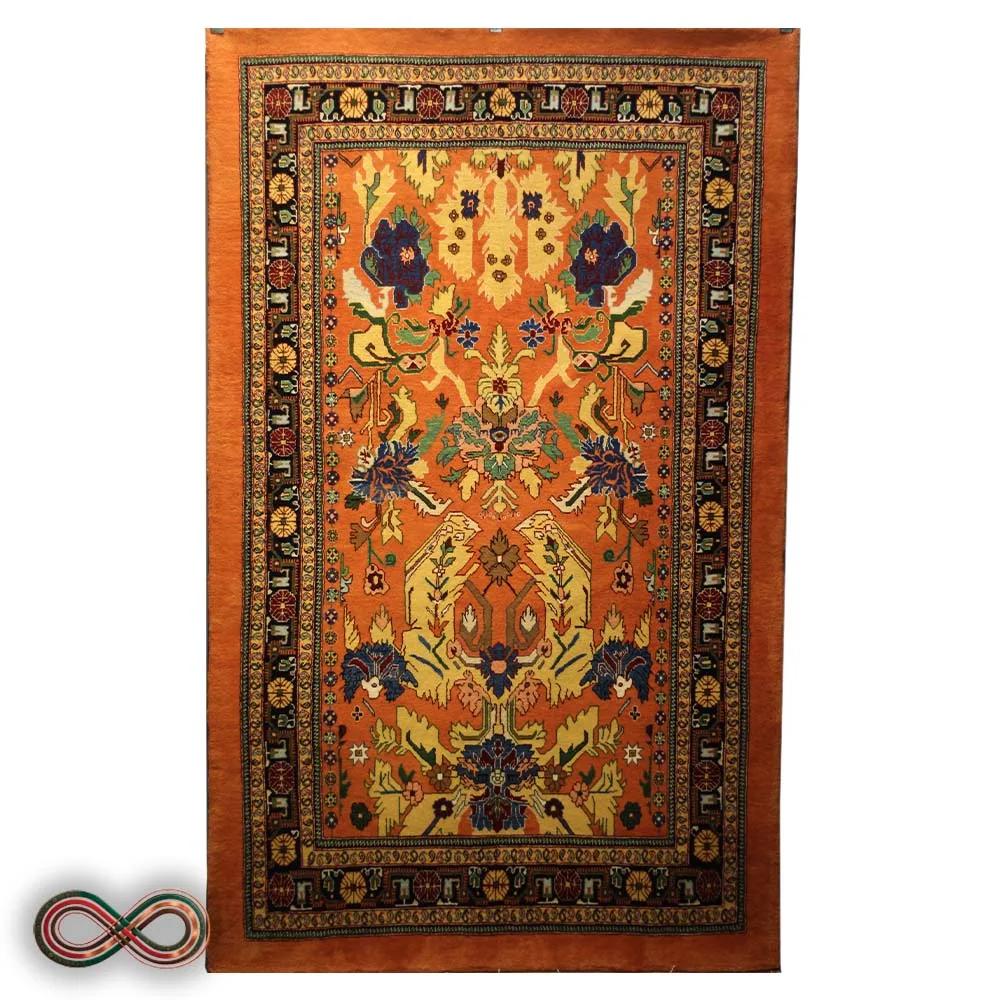 قالیچه دستبافت سه متری طرح آری‌پته (کندوی زنبور کوهستان) کد 93 — تصویر 1