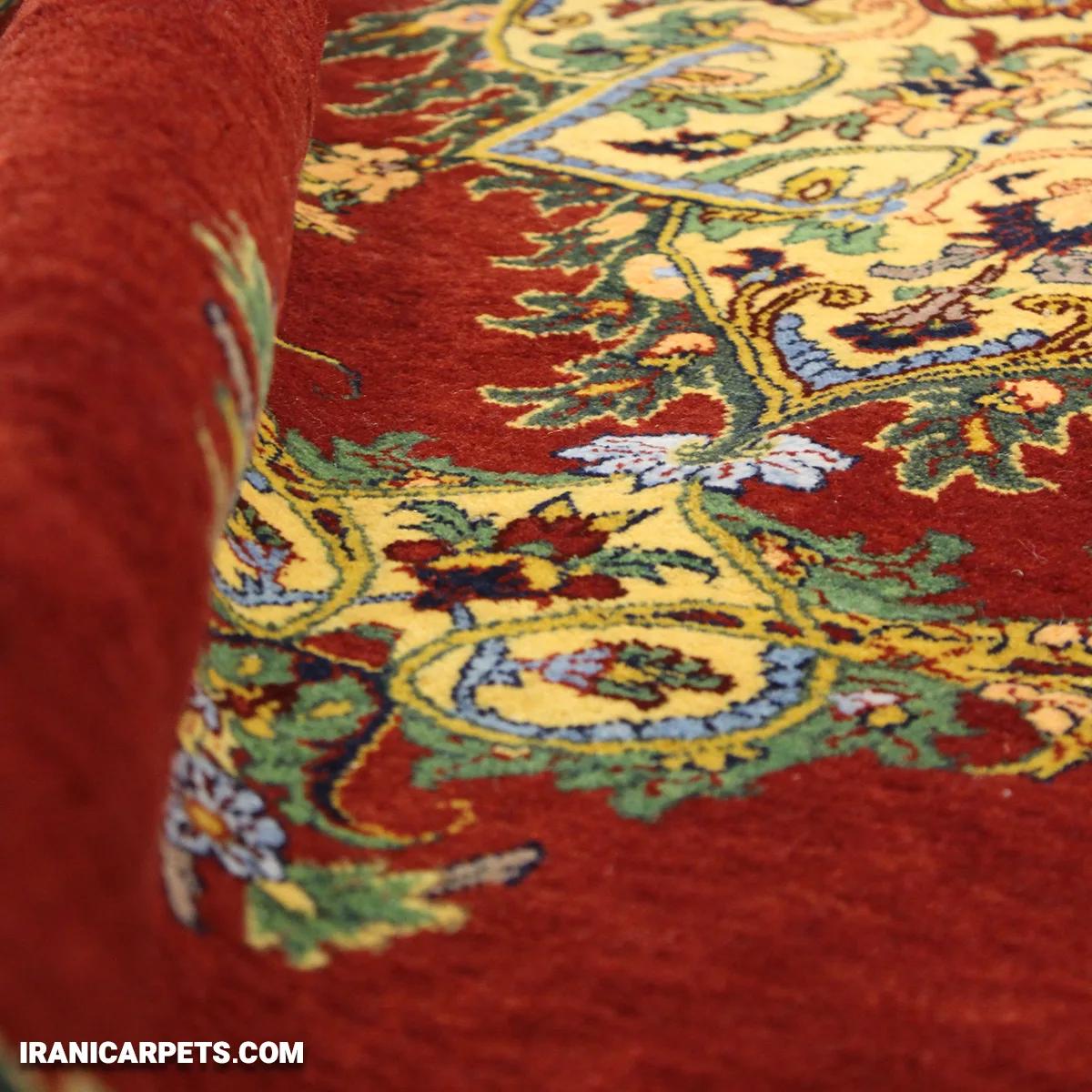 Handwoven 6.5 Meter Daste Gol Darbari Carpet - Code 24 — image 4