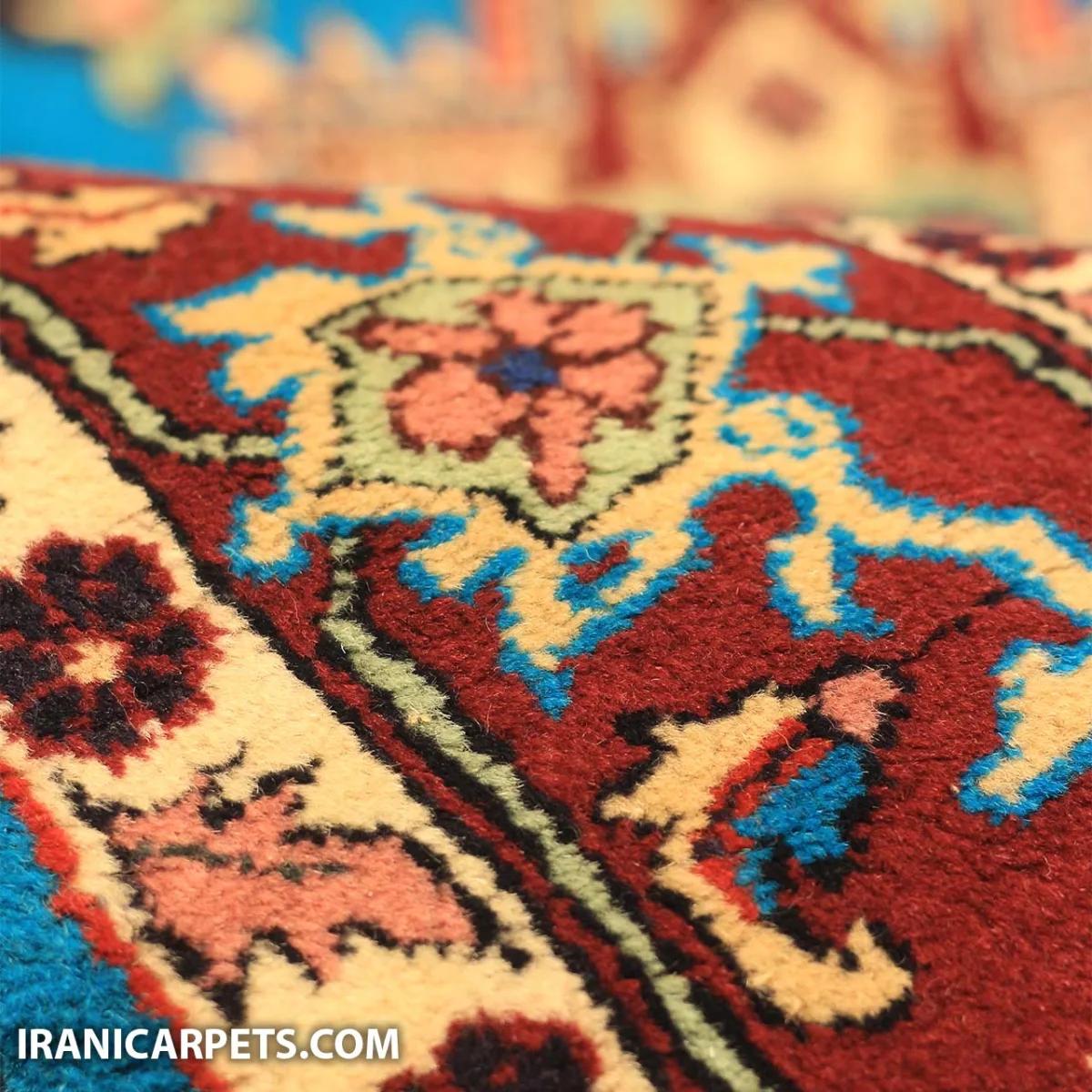 فرش دستبافت یک و نیم متری هریس (جفت دارد) کد 65 — تصویر 4