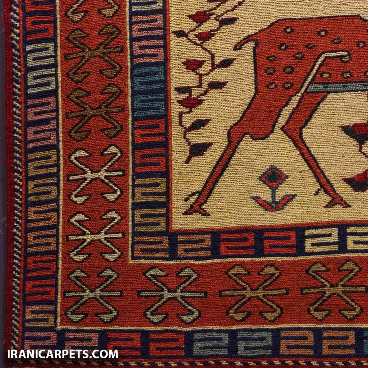 گلیم ورنی دستباف دو و نیم متری کد 74 — تصویر 3